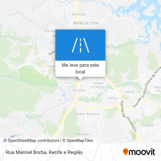 Rua Manoel Borba mapa