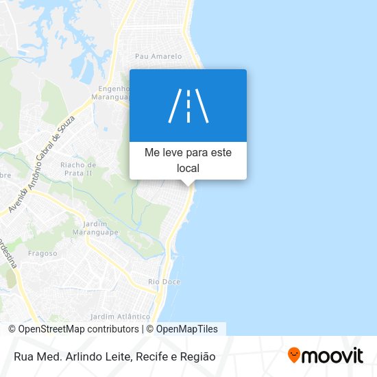 Rua Med. Arlindo Leite mapa