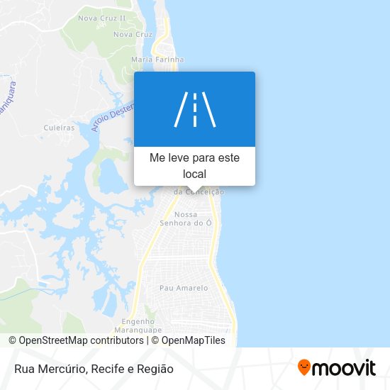 Rua Mercúrio mapa