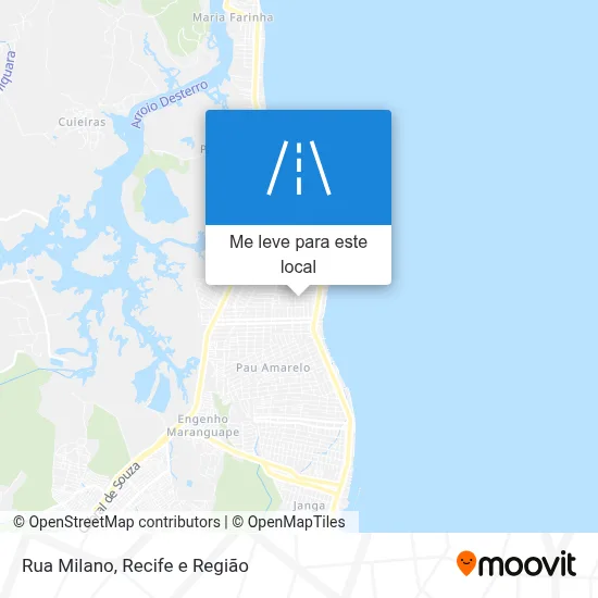 Rua Milano mapa