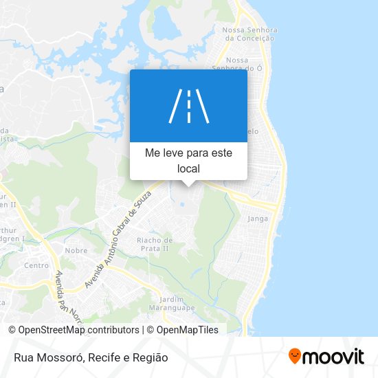 Rua Mossoró mapa