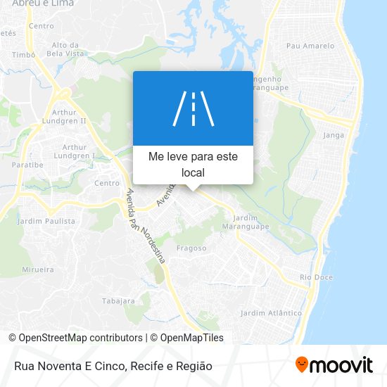 Rua Noventa E Cinco mapa