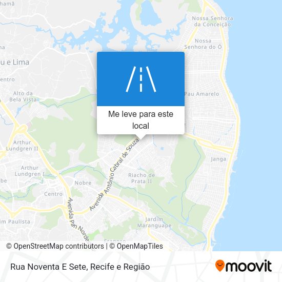 Rua Noventa E Sete mapa