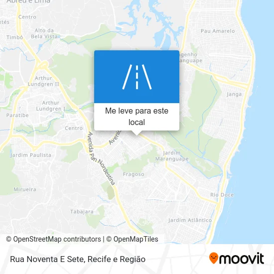 Rua Noventa E Sete mapa