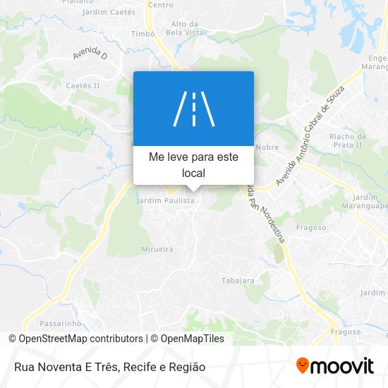Rua Noventa E Três mapa