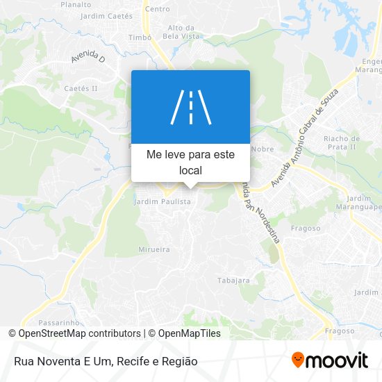 Rua Noventa E Um mapa