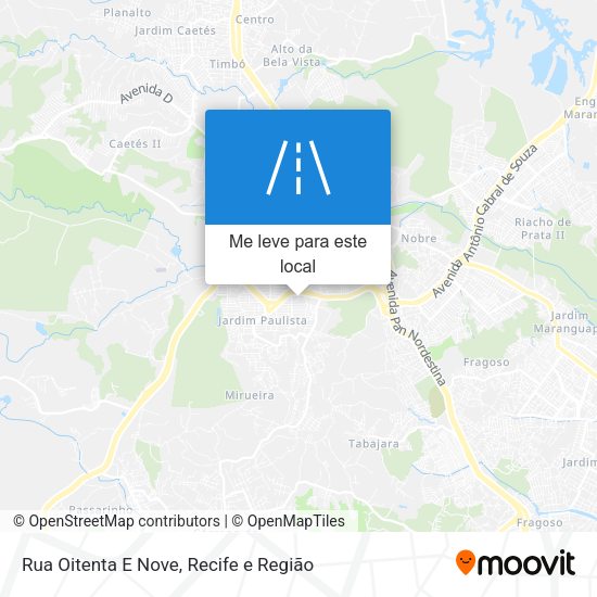 Rua Oitenta E Nove mapa