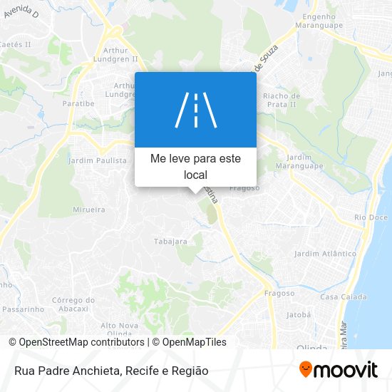 Rua Padre Anchieta mapa
