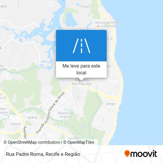 Rua Padre Roma mapa