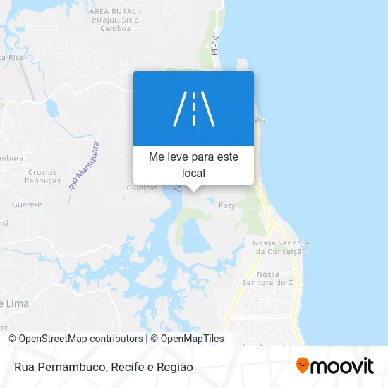 Rua Pernambuco mapa