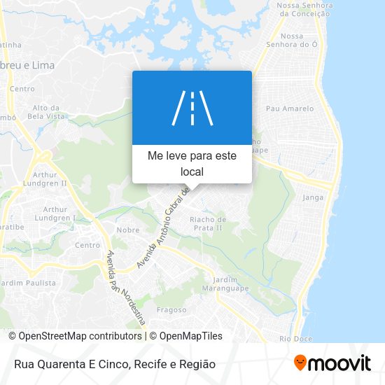 Rua Quarenta E Cinco mapa