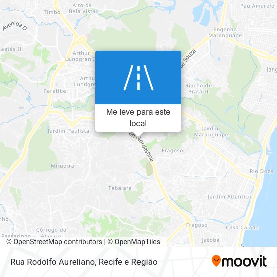 Rua Rodolfo Aureliano mapa