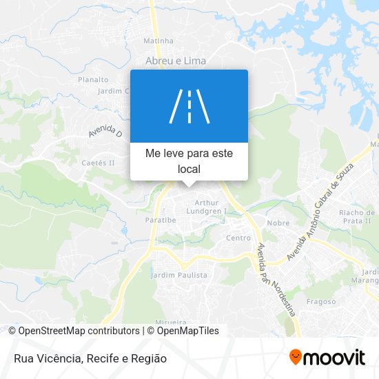 Rua Vicência mapa