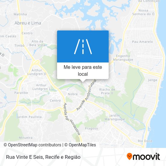 Rua Vinte E Seis mapa