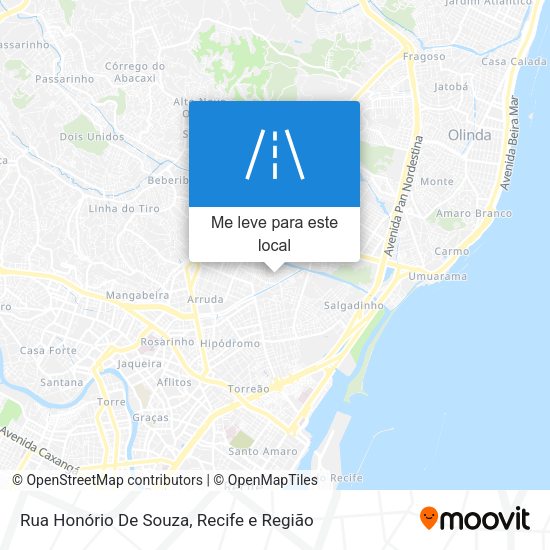 Rua Honório De Souza mapa