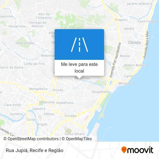 Rua Jupiá mapa