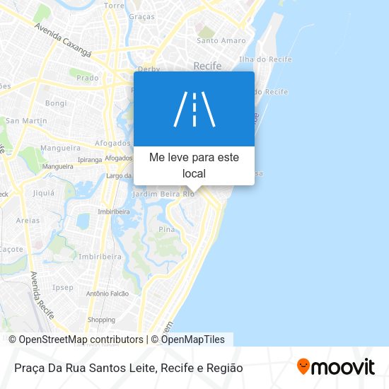Praça Da Rua Santos Leite mapa