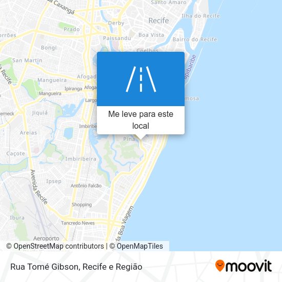 Rua Tomé Gibson mapa