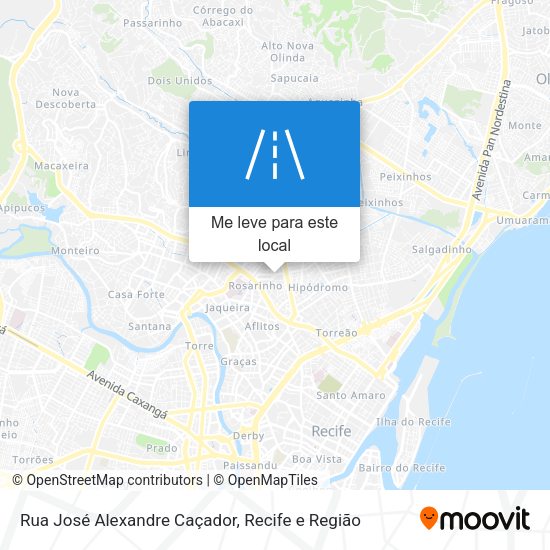 Rua José Alexandre Caçador mapa