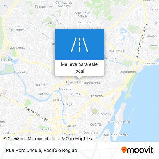 Rua Porciúncula mapa