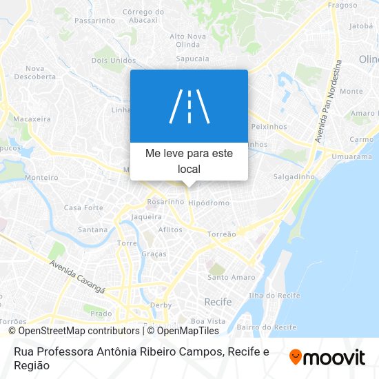 Rua Professora Antônia Ribeiro Campos mapa