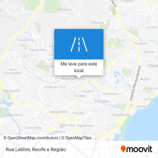 Rua Leblon mapa