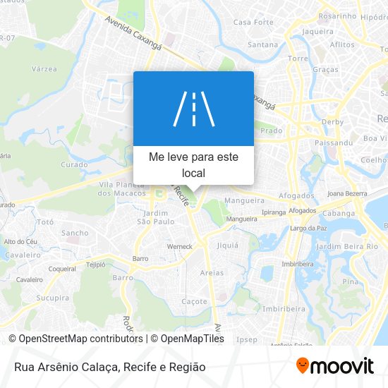 Rua Arsênio Calaça mapa