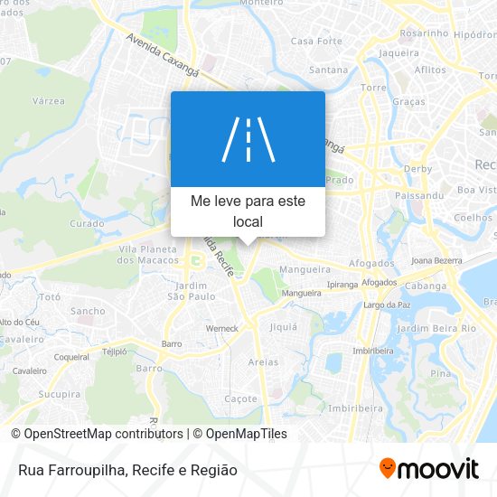 Rua Farroupilha mapa