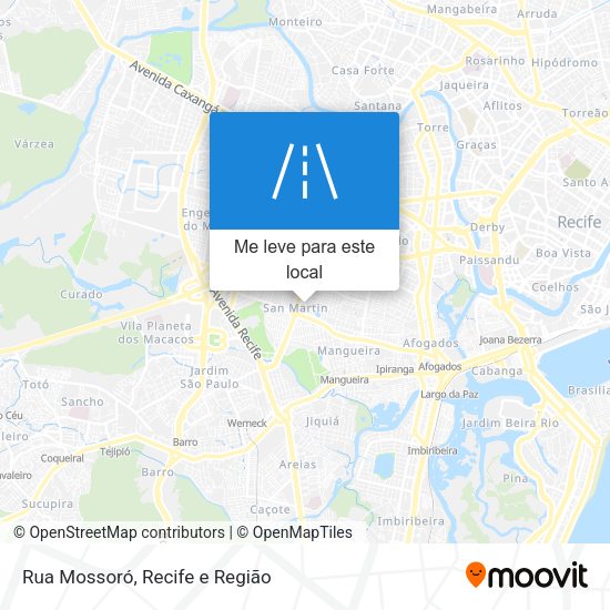 Rua Mossoró mapa