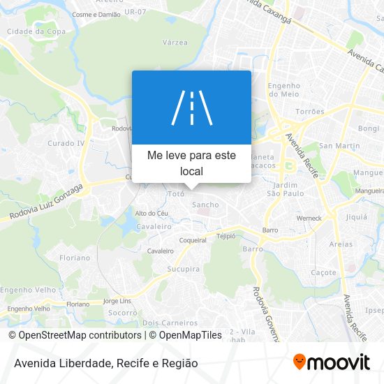 Avenida Liberdade mapa