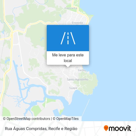 Rua Águas Compridas mapa