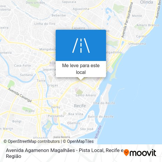 Avenida Agamenon Magalhães - Pista Local mapa