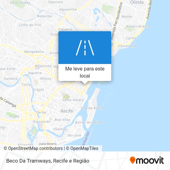 Beco Da Tramways mapa