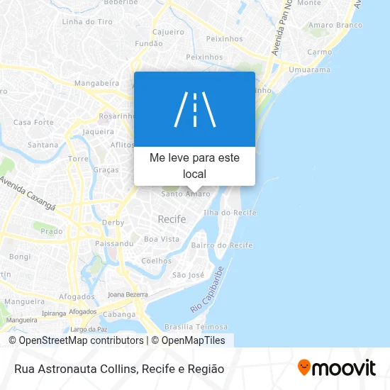 Rua Astronauta Collins mapa