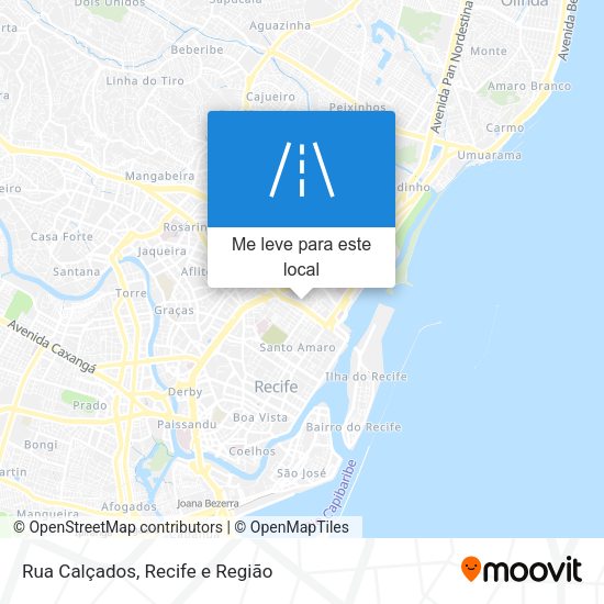 Rua Calçados mapa