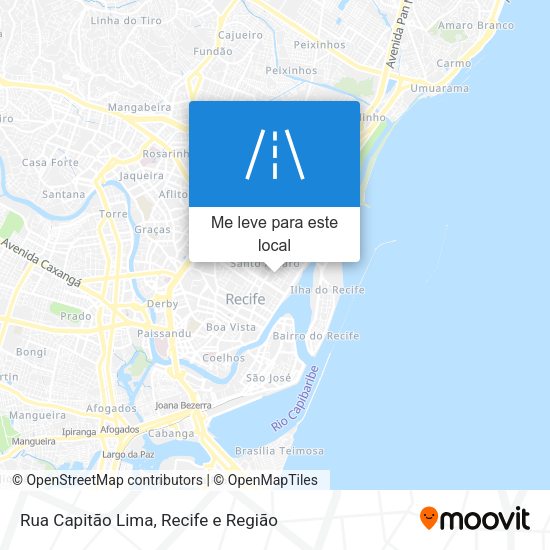 Rua Capitão Lima mapa