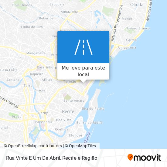 Rua Vinte E Um De Abril mapa