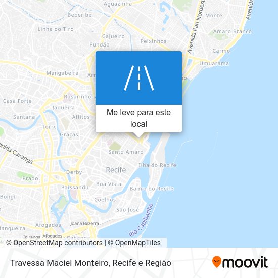 Travessa Maciel Monteiro mapa