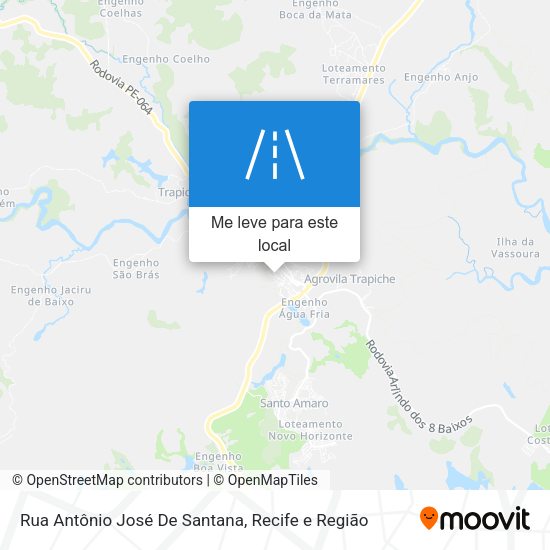 Rua Antônio José De Santana mapa