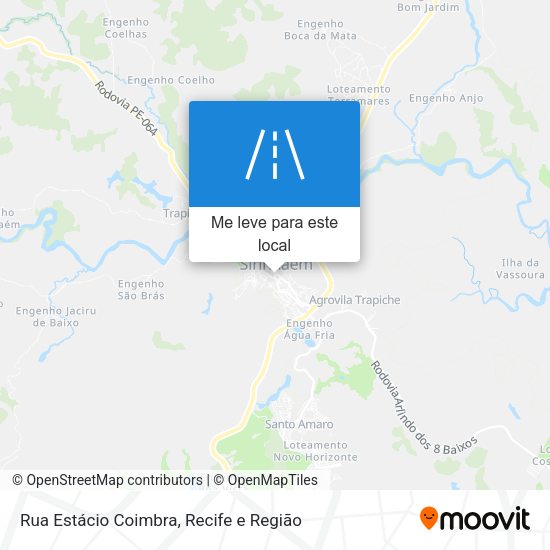 Rua Estácio Coimbra mapa
