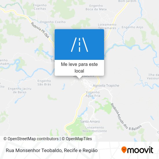 Rua Monsenhor Teobaldo mapa