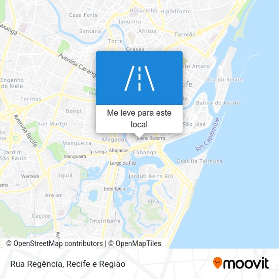 Rua Regência mapa