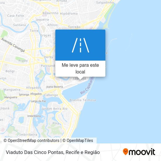 Viaduto Das Cinco Pontas mapa