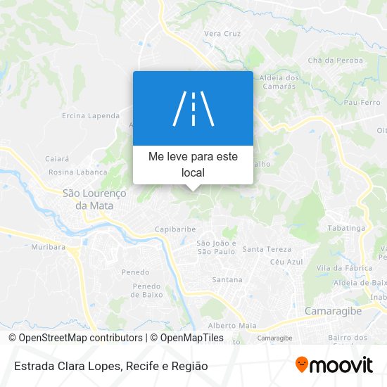 Estrada Clara Lopes mapa