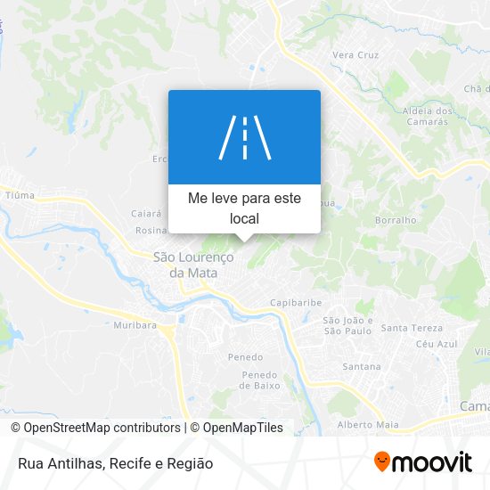 Rua Antilhas mapa