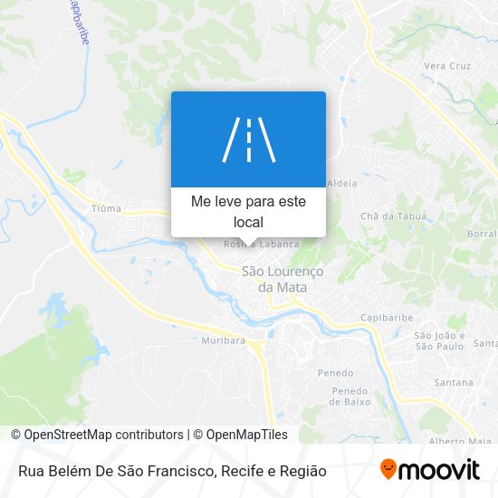 Rua Belém De São Francisco mapa