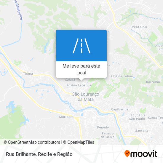 Rua Brilhante mapa