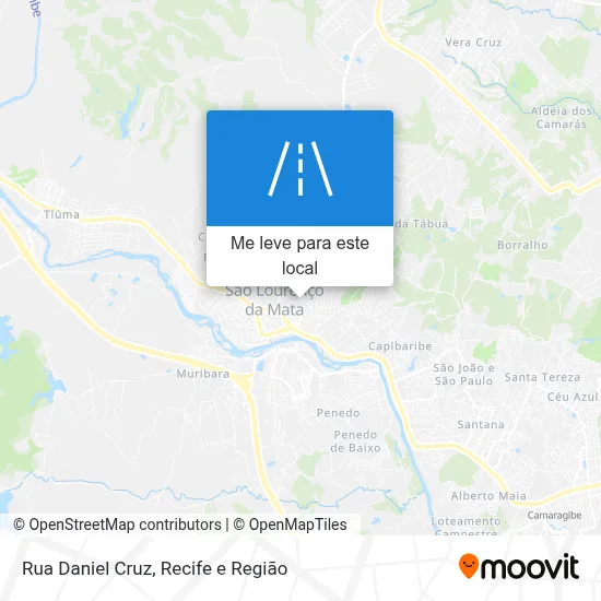 Rua Daniel Cruz mapa