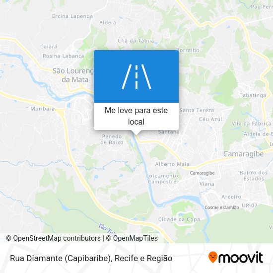 Rua Diamante (Capibaribe) mapa