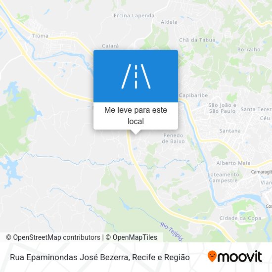 Rua Epaminondas José Bezerra mapa